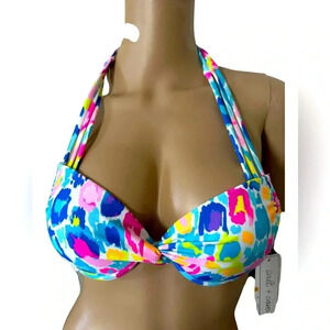 Juniors' Strappy Underwire Push-Up Bikini Top Sz S NWT#003